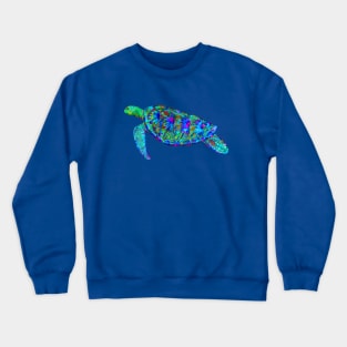 Psychedelic neon sea turtle Crewneck Sweatshirt
